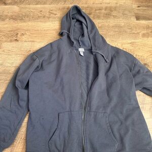 Tilly’s lightweight blue zip up sweatshirt, XL